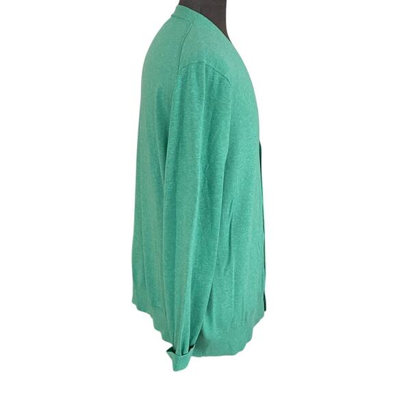 Brooks Brothers 100% Combed Cotton Green Cardigan 5-Button Sweater Size XL - Picture 6 of 9